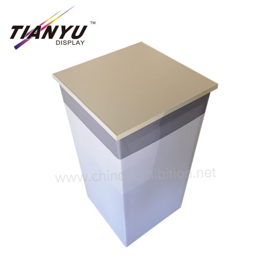 Promotion Aluminium Tension d'exposition portable Tissu Table Salon Affichage compteur