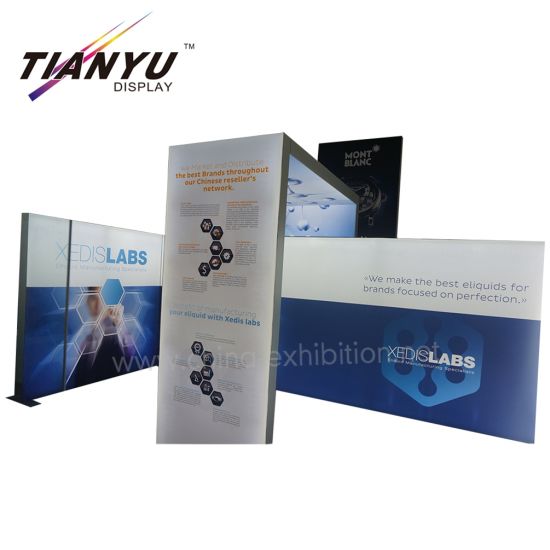 OEM stand d'exposition d'occasion Salon Booth TV Stand d'exposition avec LED
