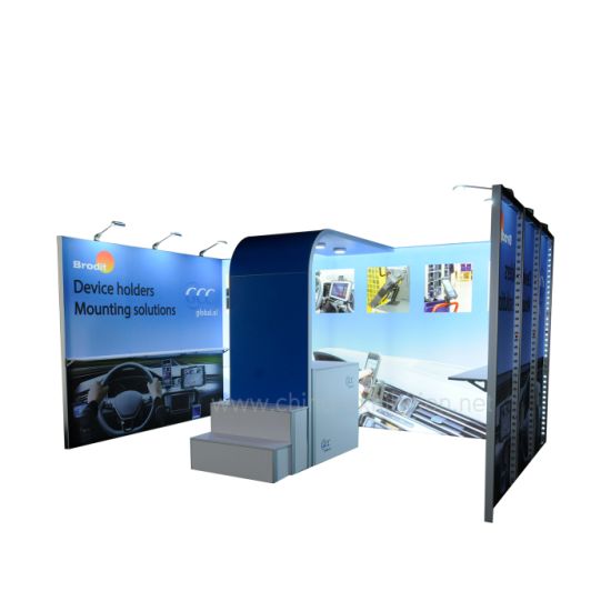 10X20FT affichage de stand de stand d'exposition réutilisable modulaire portatif adapté aux besoins du client en aluminium