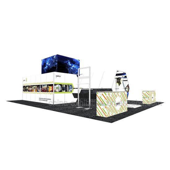 Chine usine du prix Affichage publicitaire personnalisé avec la conception de stands d'exposition de l'écran LED