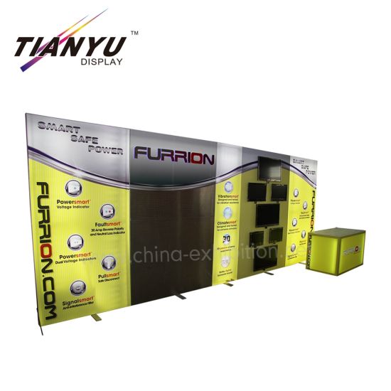 3 * 6 Exposition Stall Booth en aluminium Affichage stand portable Stall Free Design