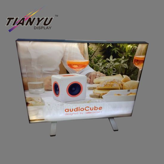 Double Sided Cadre en aluminium Profil Seg Cadre Exposition Light Box sol permanent Lightbox