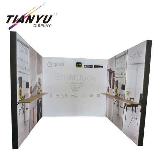 Tension de tube en aluminium Portable Tissu Salon Affichage 3X3 Booth