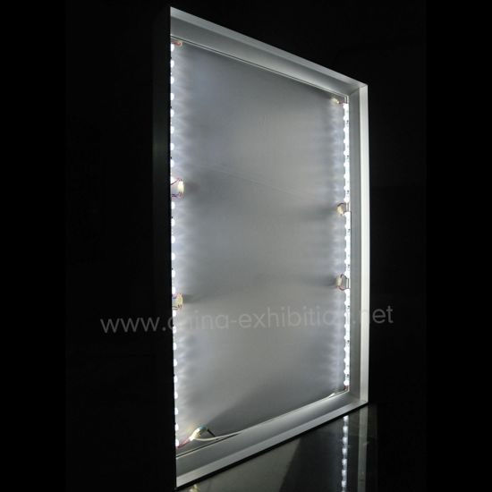 Double face forme carrée Conseil Aluminium Cadre Tension Light Box Cadre photo Publicité Light Box