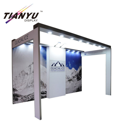 Imprimé en tissu tendu Backdrop stand personnalisé Salon Affichage stand design 10X10 pour stand de l'exposition