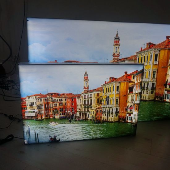 STANDS double face rétro-éclairé Boîte à lumière LED Tissu Frameless Boîte bas prix