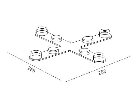 X forme connecteur 4 voies